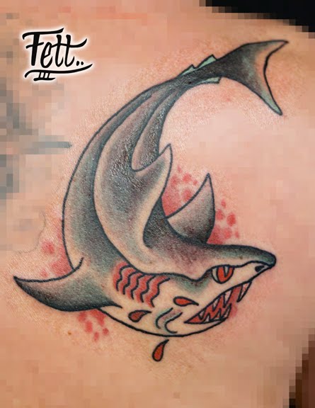Here are some shark tattoos I built from some slightly modified Sailor Jerry