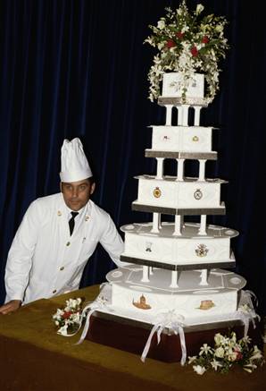 Prince Charles and Princess Diana's royal wedding cake