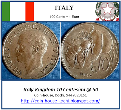 Italy Kingdom 10 Centesimi @ 50