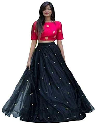 NENA FASHION Women's net Lehenga Choli