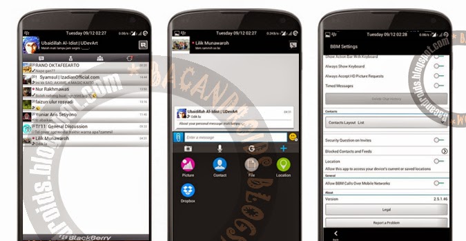 BBM MOD Versi 2.5.1.46 Tema mirip Seperti Ponsel Blackberry (New Version)