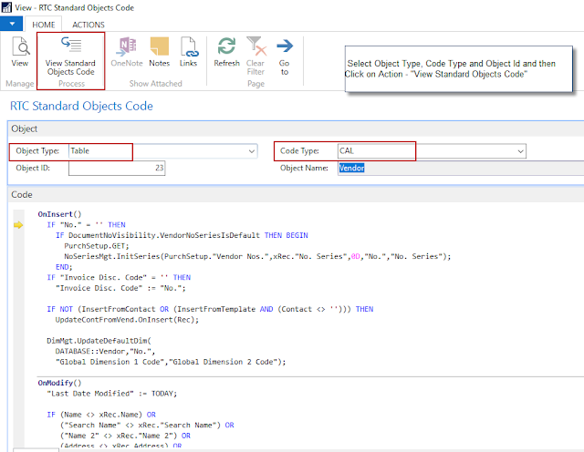 Standard Objects Code CAL