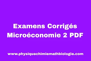 Examens Corrigés Microéconomie 2 PDF