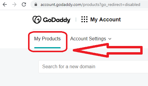 Godaddy My Products