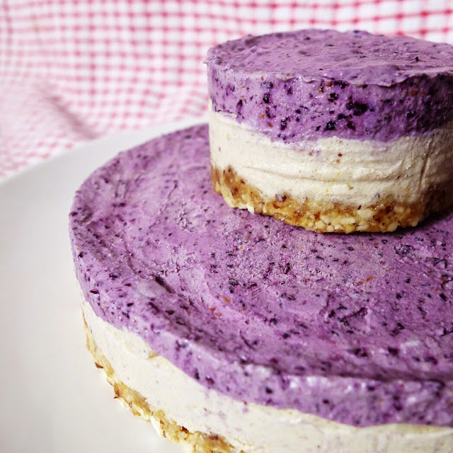 Blueberry Orange Vegan "Cheesecake"