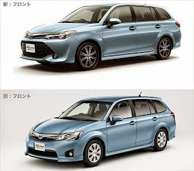 カローラフィールダー マイチェン 旧型と新型のフロント比較