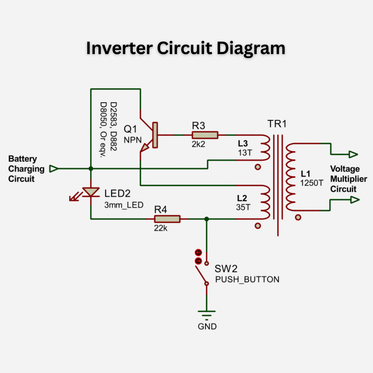 Inverter circuit of Mosquito killer bat circuit