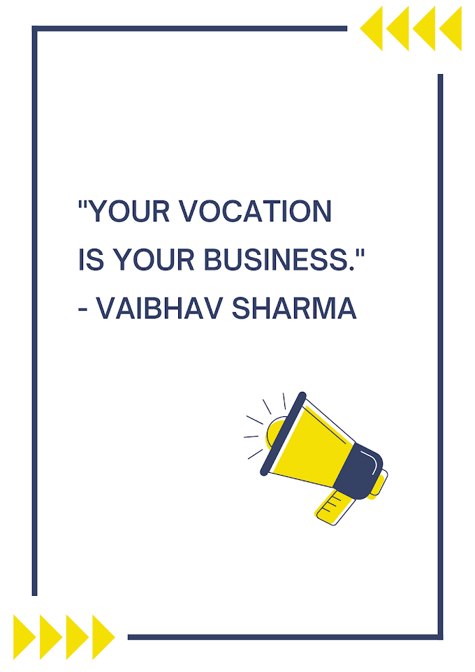 Fruitful Vocational Planning | Vaibhav Sharma