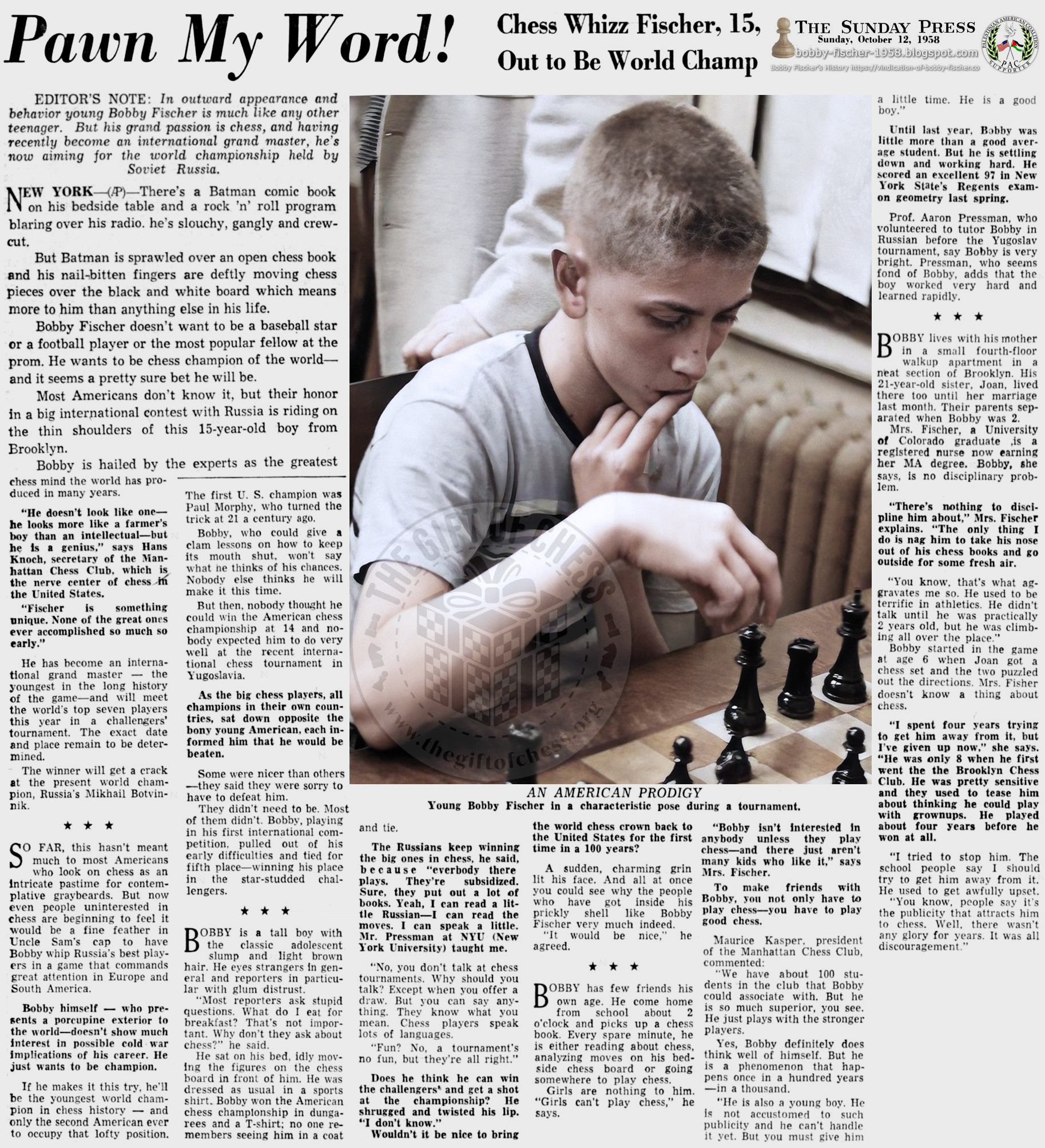 Bobby Fischer would not be Bobby Fischer in today's world - The Boston Globe