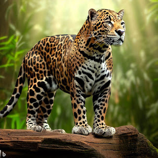 Jaguar in forest