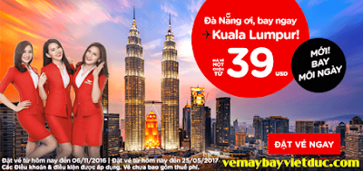 Khuyến mãi Đà Nẵng ơi, bay ngay từ Air Asia giá 39 usd