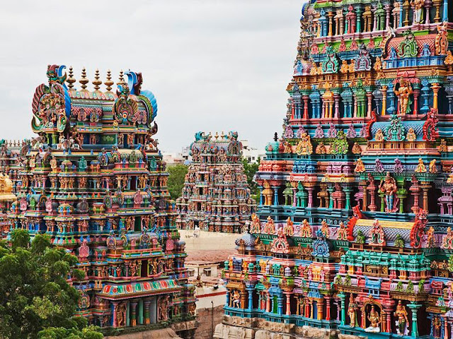 El templo Meenakshi de Madurai: Pirámides technicolor adornados con 33.000 esculturas | India