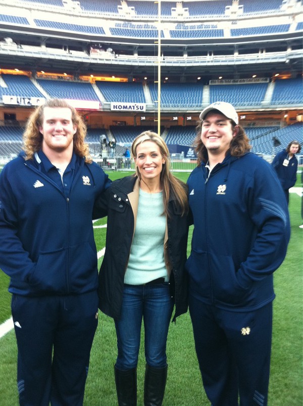 NBC's Alex Flanagan w ND's Starting OT's