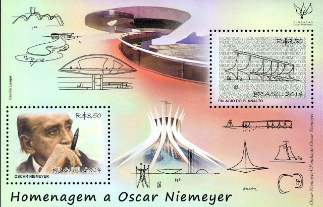 Brazil 2014 Tribute To Oscar Niemeyer, Architecture, Monuments