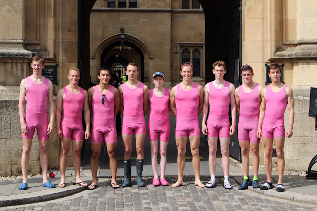 Westminster School Boat Club, men in pink