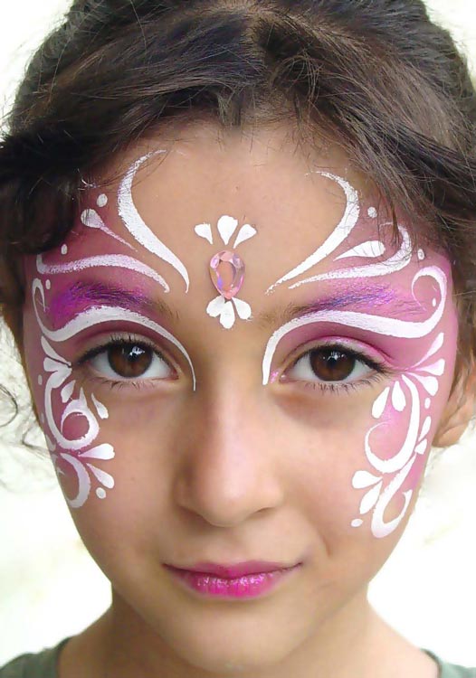 I was thinking we could do a face painting temporary tattoo like these