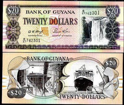 The Guyanese dollar, denoted