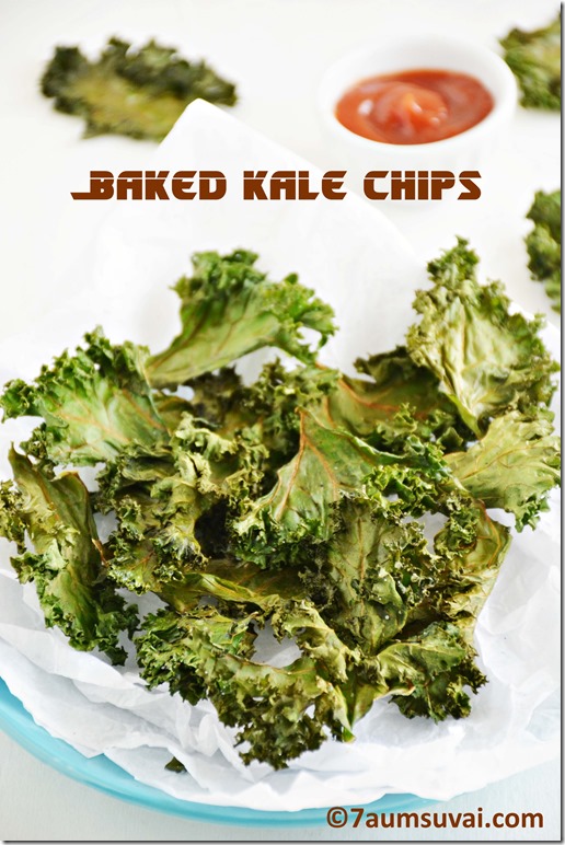 Baked kale chips 