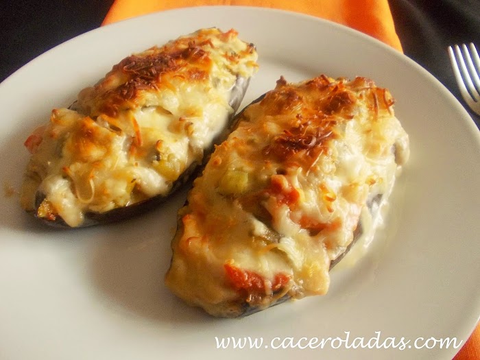 Berenjenas rellenas con verduras de temporada