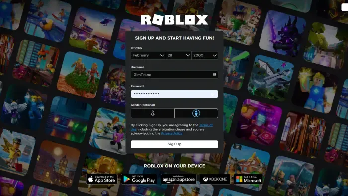 Cara daftar Roblox di PC lewat browser