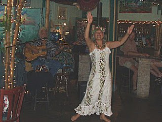 John Keawe playing slackeyguitar at Bamboo Restaurant dinner