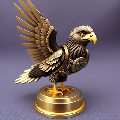 Steampunk Eagle Statue Miniature 3D amazingwallpapersa blogspot com (9)