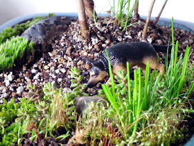 Wolf figurine, the Guardian of Miniature Landscape