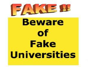 List Of Fake Universities In India As In 2013 By UGC