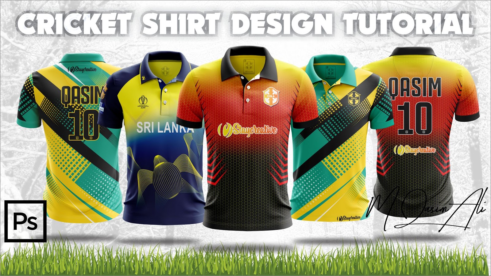Download Free PSD Mockup_How to Design Cricket Shirt Using ...