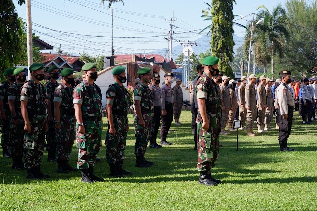  Kasdim 0309/Solok Hadiri Apel Hari Kesiapsiagaan Bencana Tahun 2022 Di Balai Kota Solok. 