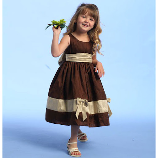 Special Occasion Dress BROWN GOLD Flower Girl BLOSSOM
