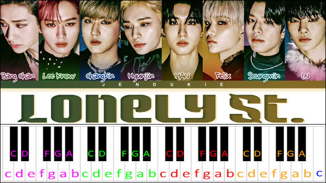 Lonely St. by Stray Kids Piano / Keyboard Easy Letter Notes for Beginners