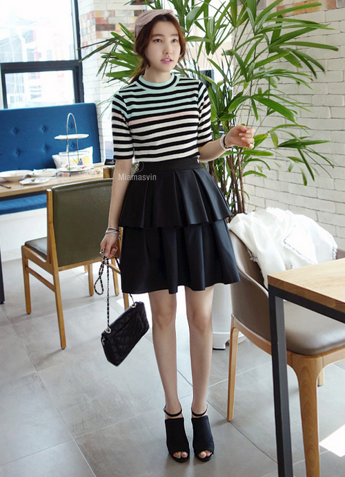 Layered Pleated Skirt