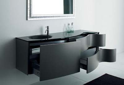 Elegant Black Bathroom Cabinets Max from Novello