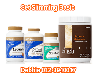 Set Slimming Basic - Herb-Lax, Lecithin, Alfalfa Complex (S), Cinch Shake Mix RM331.75