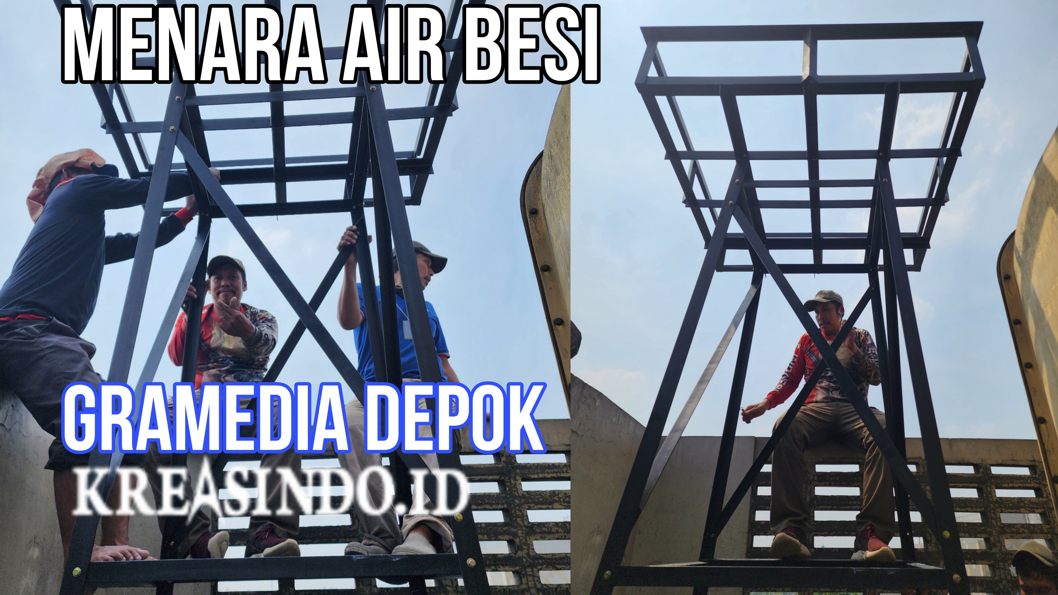 Menara Air Besi pesanan Toko Gramedia Margonda Depok