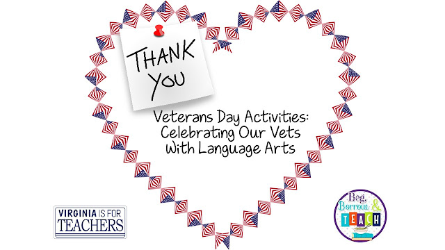 Veterans Day activities for Language Arts.  Veterans Day activities for Reading and Writing.