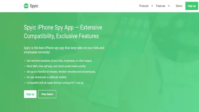 Spy app for iPhone Spyic