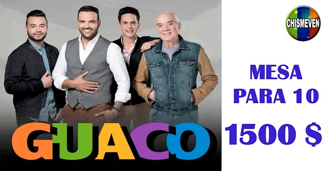 Una mesa para ver a GUACO cantando ya cuesta 1500 dólares