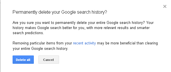 How To Remove Your Google Web History, tips and tricks