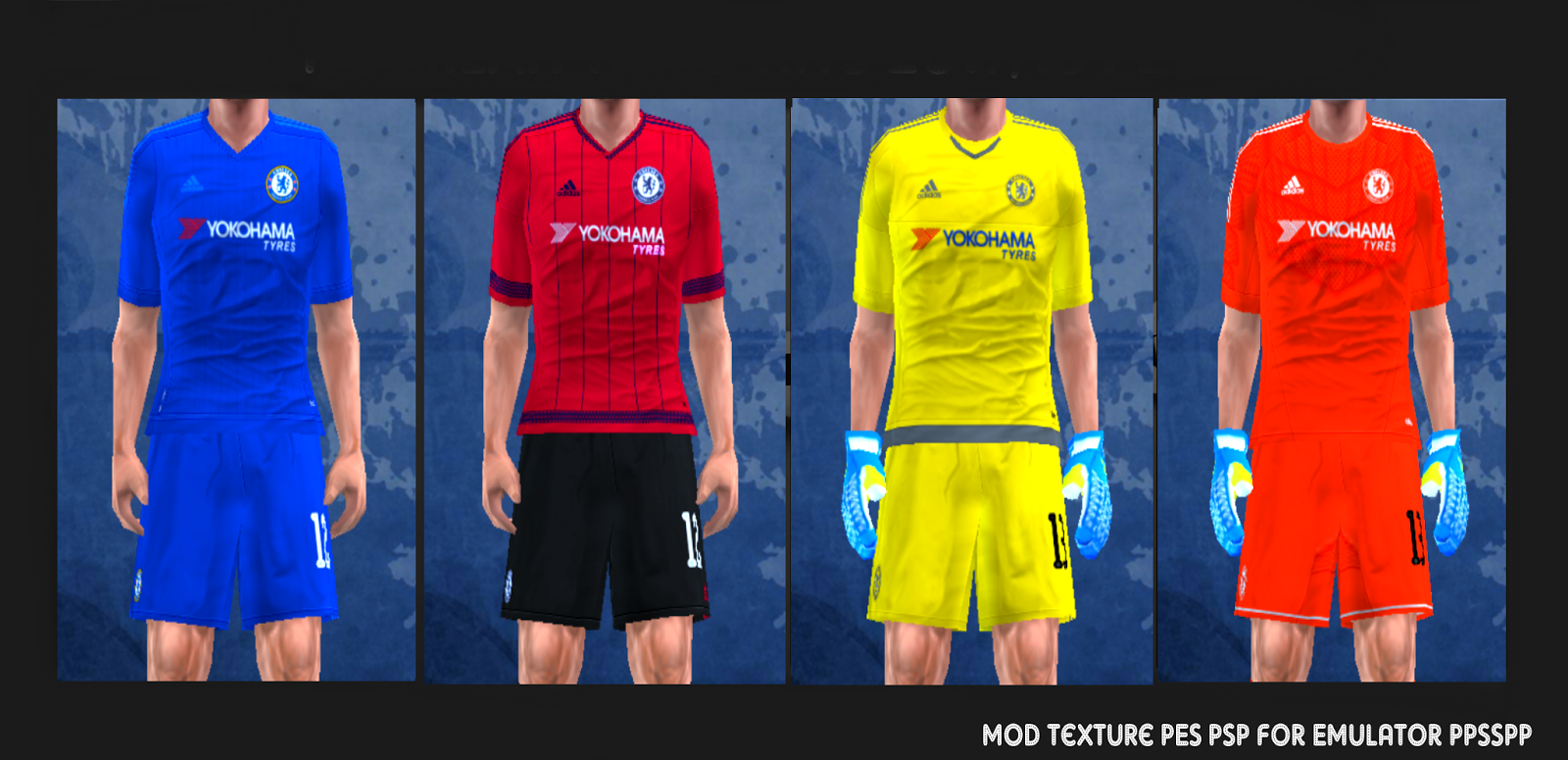 Chelsea Fantasy Kit v2 PES PSP For Emulator PPSSPP | Mariokaze