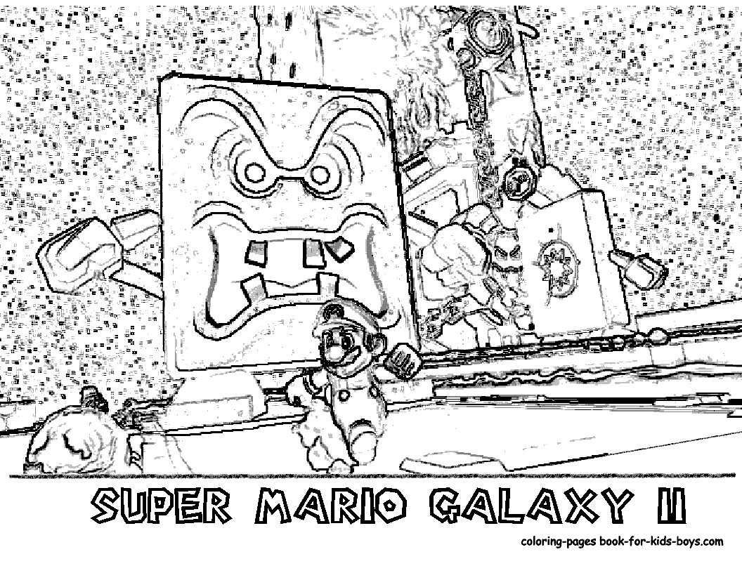 Printables Nintendi Wii Super Mario Galaxy Coloring Pages