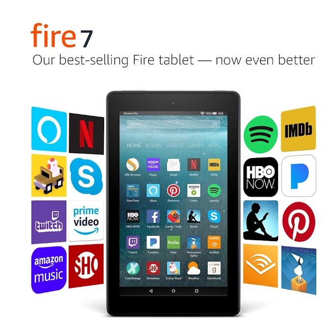 Fire 7 Tablet with Alexa, with Special Offers 
