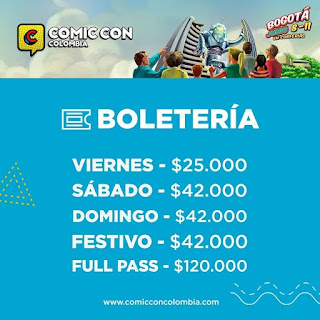 Boletas COMIC CON Bogotá No. 1 2018 