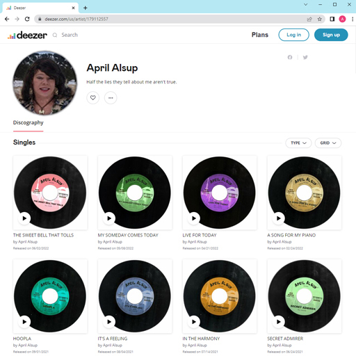 April Alsup Artist Page on Deezer