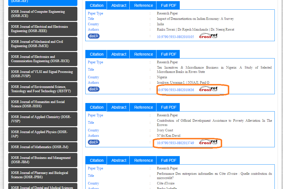 Top International Journals: IOSR Journals provides DOI ...