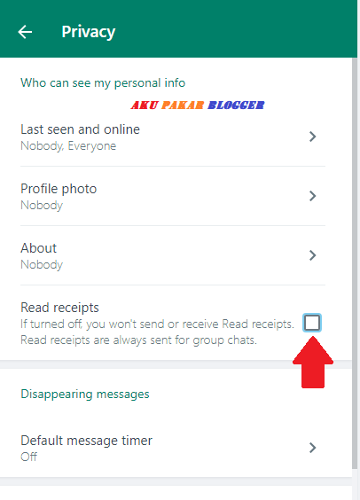Cara Melumpuhkan Tanda Biru "Mesej Dilihat" dalam WhatsApp
