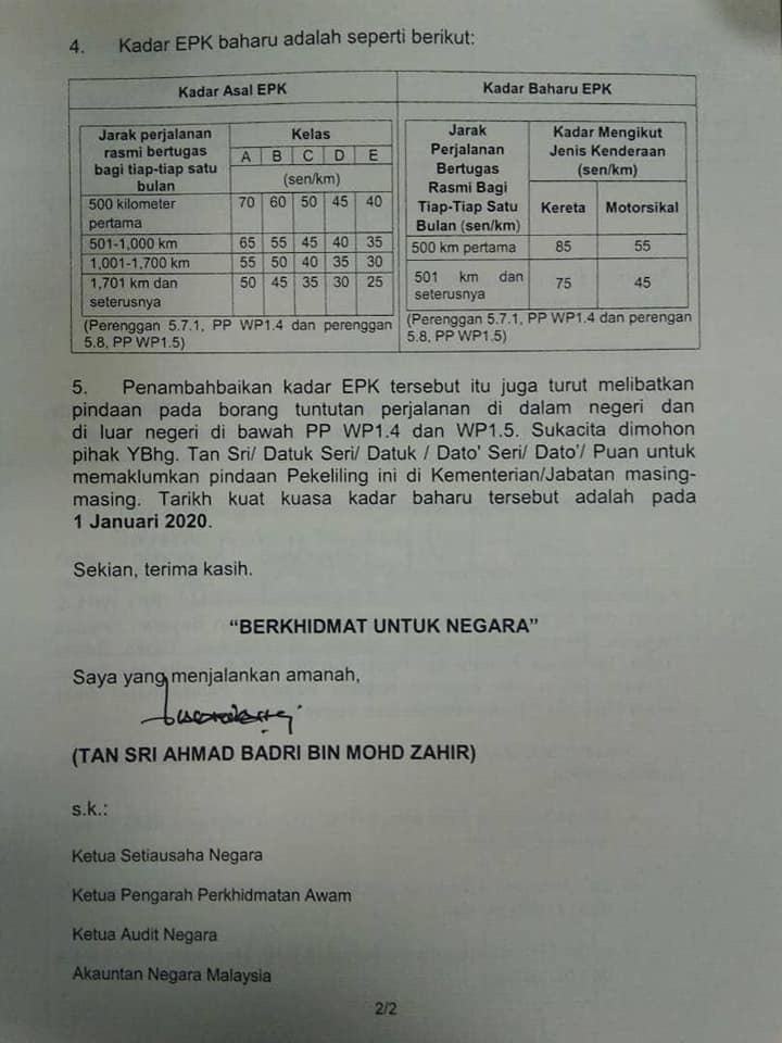 Update Elaun Perjalanan Kenderaan (EPK) Penjawat Awam ...