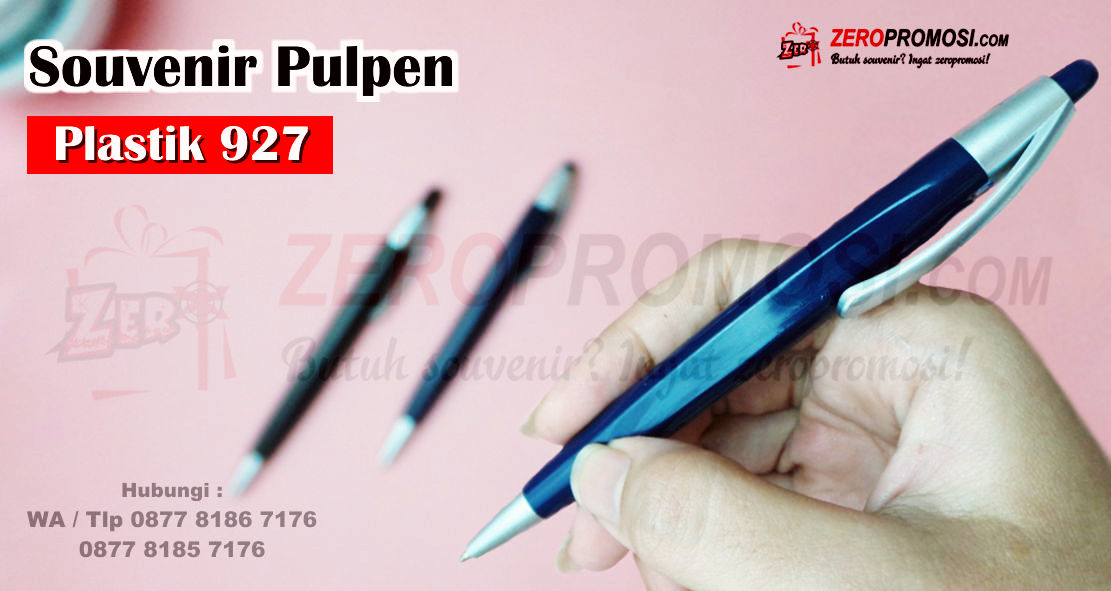 souvenir pulpen 927, Jual Plastik Biru Dongker dan Hitam 927, souvenir pulpen plastik custom logo, souvenir pen cetek, Souvenir Pen Plastik Promosi kode 927