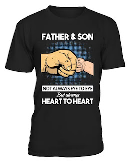 FATHER AND SON HEART TO HEART T-SHIRT